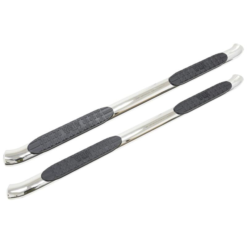 WES Nerf Bars - PRO TRAXX 4 - Westin 2014-2018 Chevy Silverado 1500 Crew Cab PRO TRAXX 4 Oval Nerf Step Bars - SS