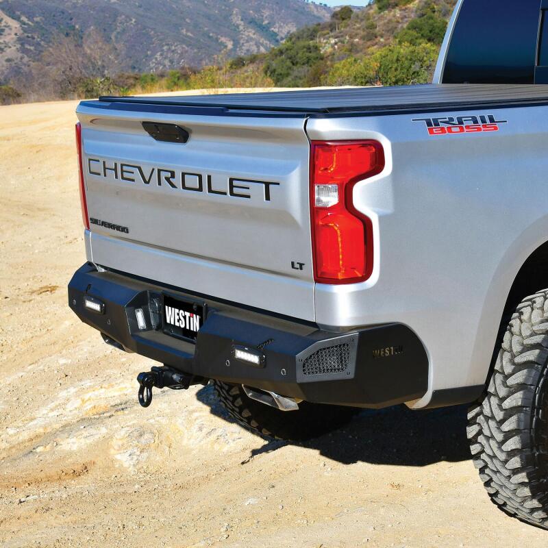 WES Pro-Series Bumpers - Westin 19-20 Chevy Silverado 1500 Pro-Series Rear Bumper - Textured Black