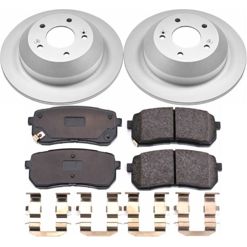 PSB Z17 Evolution Coated Kit - Power Stop 15-19 Kia Sedona Rear Z17 Evolution Geomet Coated Brake Kit