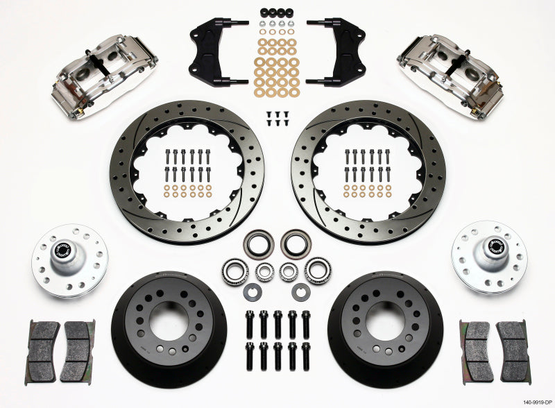 WIL Superlite Brake Kit - Wilwood Narrow Superlite 6R Front Hub Kit 12.88in Drill Pol WWE ProSpindle