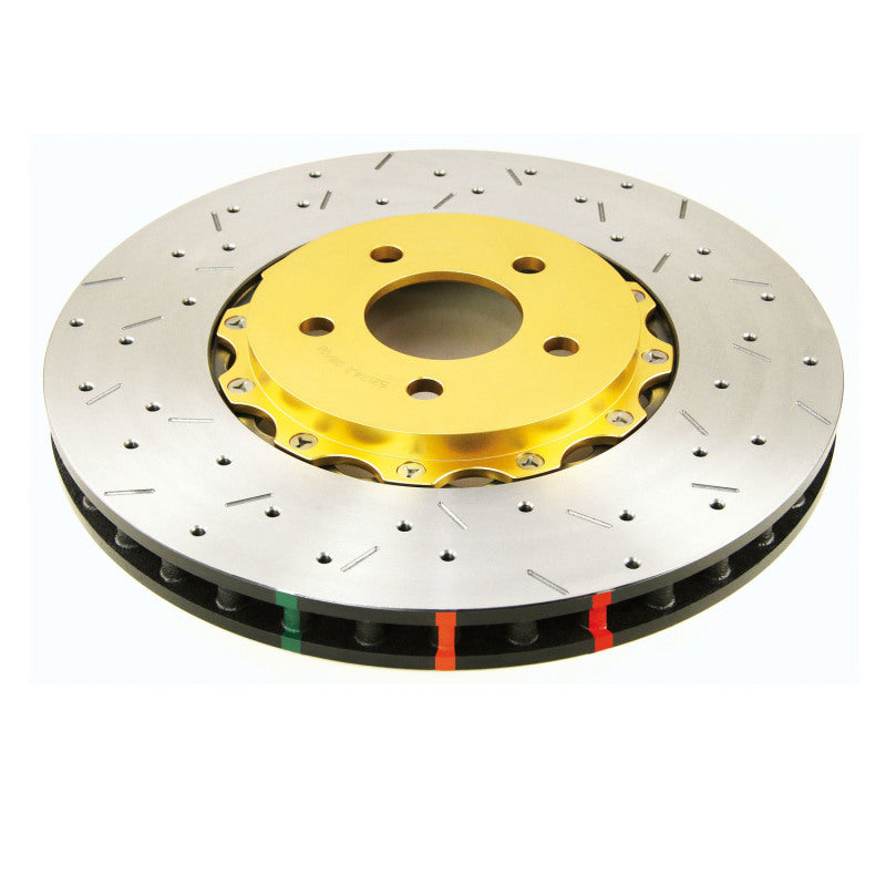 DBA 5000 Slot&Drill Rotors - DBA 99-04 Audi A6 Quattro 4.2L Front 5000 Series Drilled & Slotted Rotor w/Gold Hat