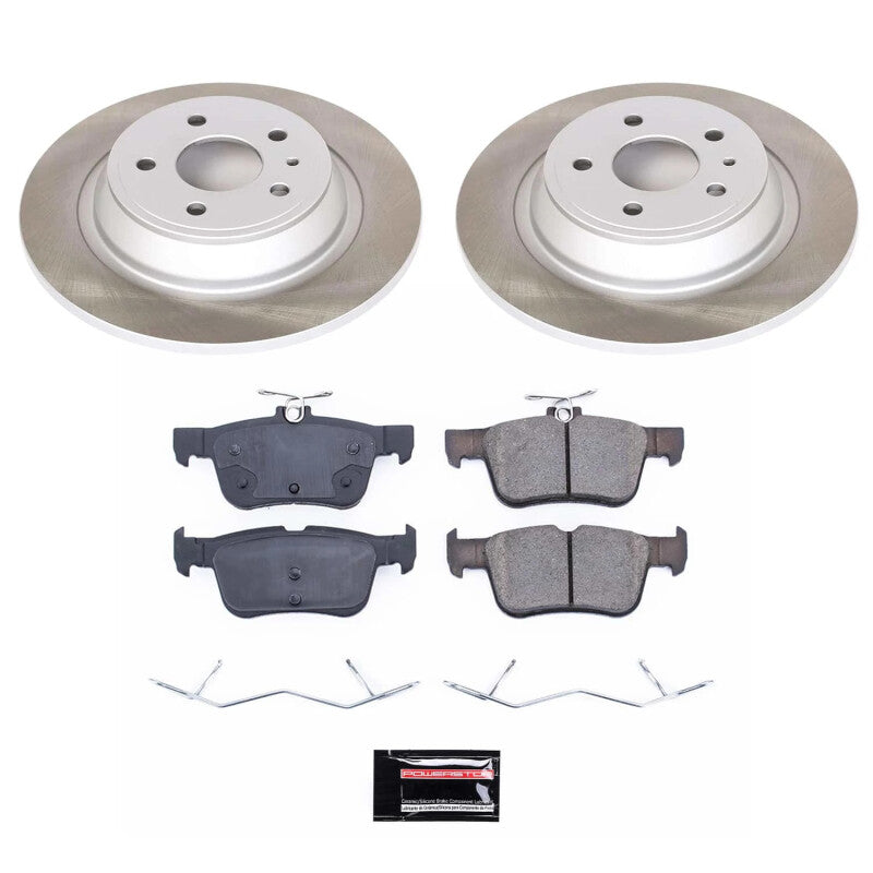 PSB Semi-Coated Rotor Kits - Power Stop 13-16 Lincoln MKZ Rear Semi-Coated Rotor Kit
