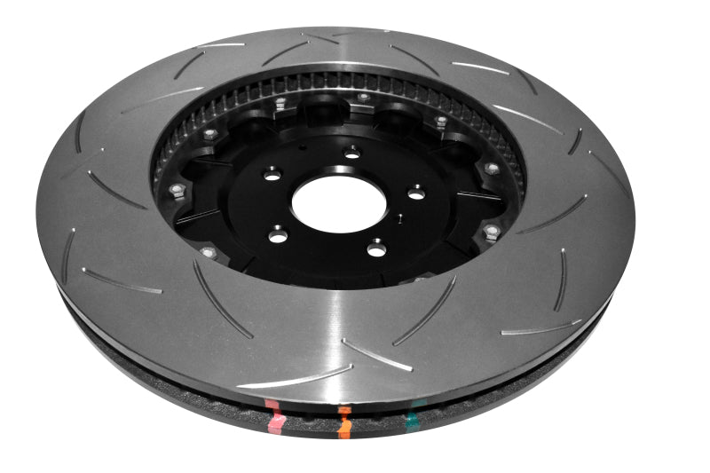 DBA 5000 Series Slotted Rotors - DBA T3 5000 Slotted Series w/ Black Hat Front Right 2012 Nissan GTR R35