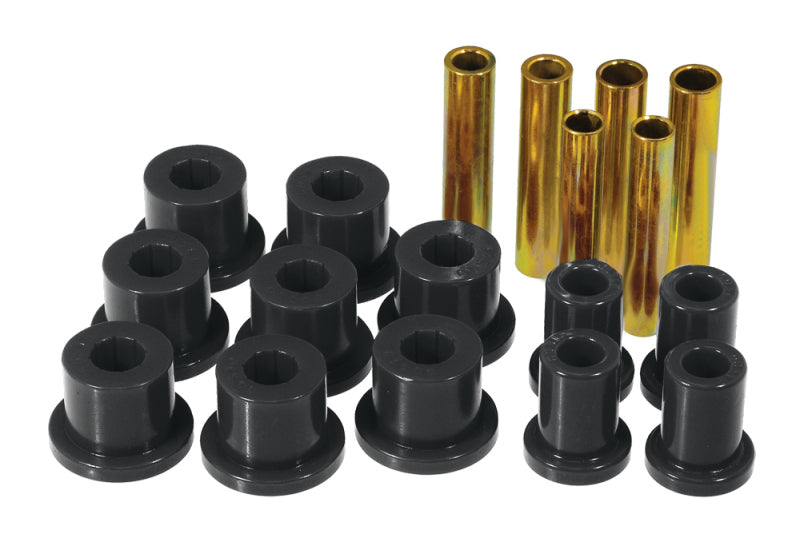 PRO Spring/Shackle Bush- Blk - Prothane 67-70 GM 4wd Front Spring & Shackle Bushings - Black