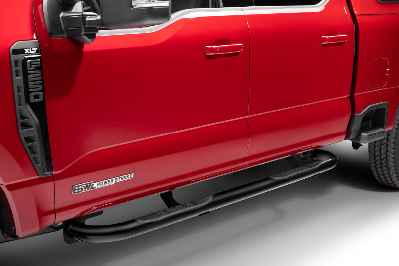 GOR Steps - 4000 - Blk - Go Rhino 15-20 Ford F-150 4000 Series SideSteps - Cab Length - Black