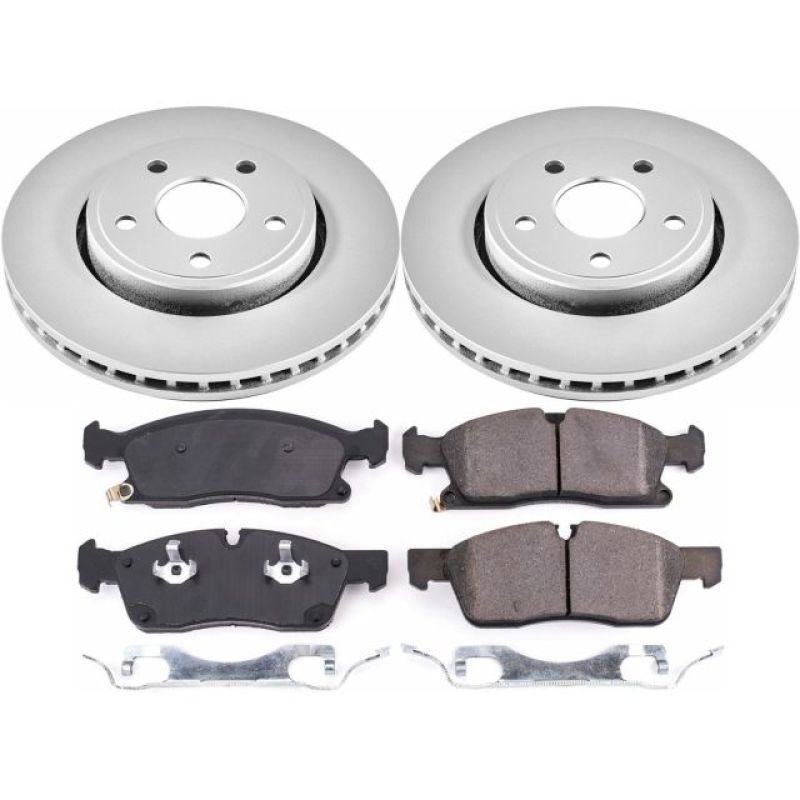 PSB Z17 Evolution Coated Kit - Power Stop 17-19 Jeep Grand Cherokee Front Z17 Evolution Geomet Coated Brake Kit