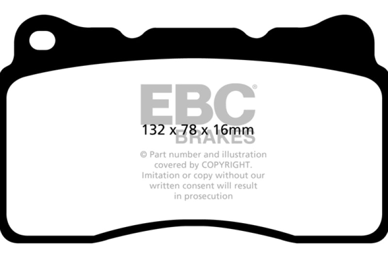 EBC Redstuff Brake Pad Sets - EBC 2016+ Cadillac CT6 2.0L Turbo Redstuff Front Brake Pads