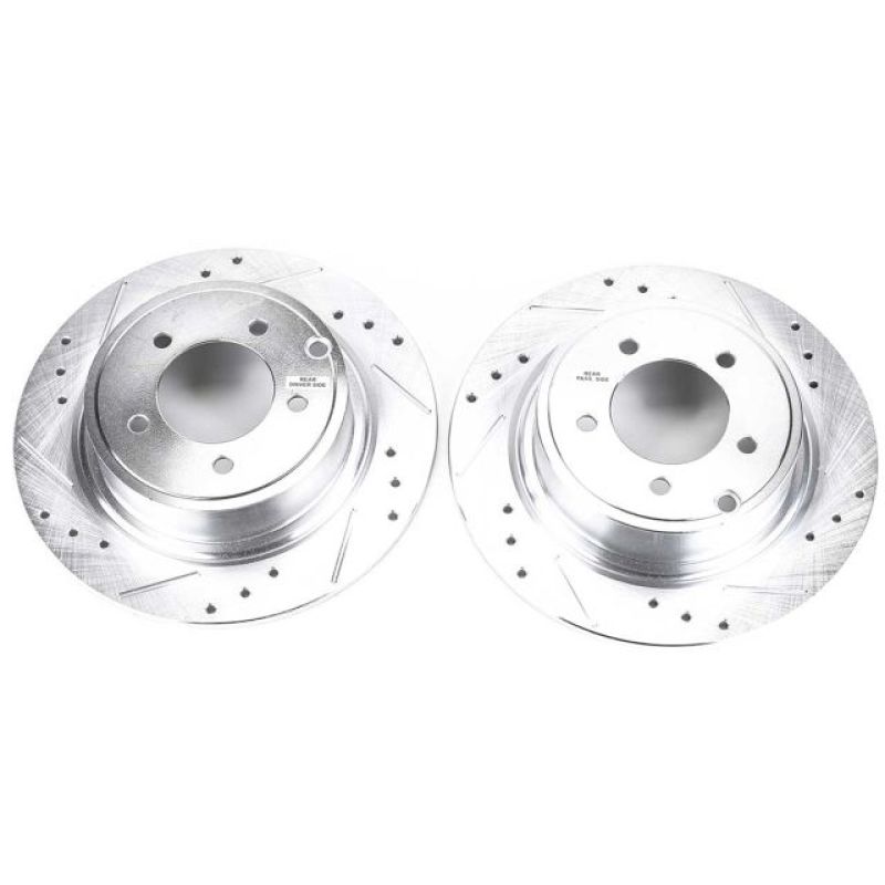 PSB Evolution Drill/Slot Rotor - Power Stop 11-14 Chrysler 200 Rear Evolution Drilled & Slotted Rotors - Pair