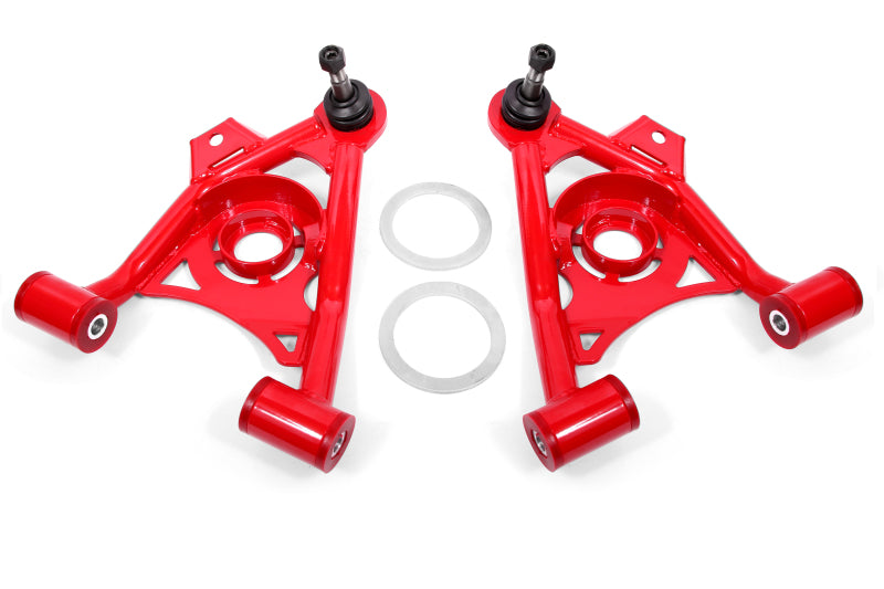 BMR Control Arms - BMR 79-93 Mustang Fox Lower Control A-Arm Front w/ Spring Pocket/Tall Ball Joint - Red