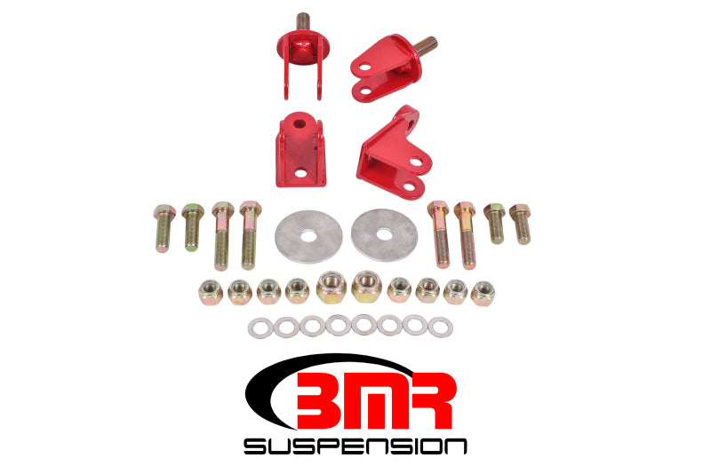 BMR Coilover Conversion Mounts - BMR 79-04 Fox Mustang Rear Coilover Conversion Kit w/o Control Arm Bracket - Red