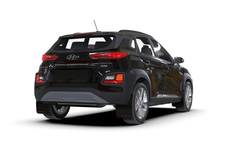 RAL UR Blk Flap/Rd Logo - Rally Armor 18-23 Hyundai Kona Black UR Mud Flap Red Logo