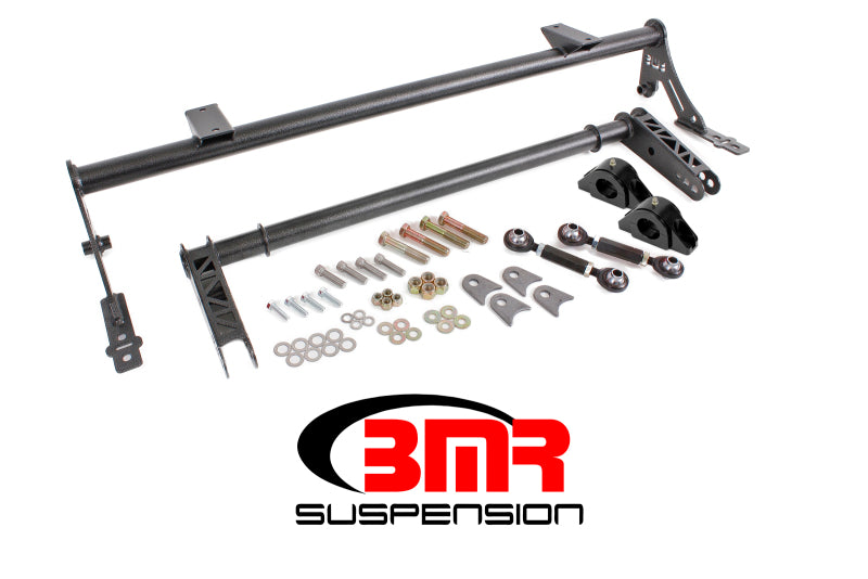 BMR Sway Bar Kits - BMR 05-14 S197 Mustang Rear Bolt-On Hollow 35mm Xtreme Anti-Roll Bar Kit (Delrin) - Black Hammertone