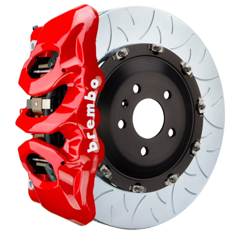 BRB Big Brake Kits - Brembo 08-13 BMW M3 (E90/E92/E93) Front GT BBK 6 Piston Cast 380x34 2pc Rotor Slotted Type-3 - Red