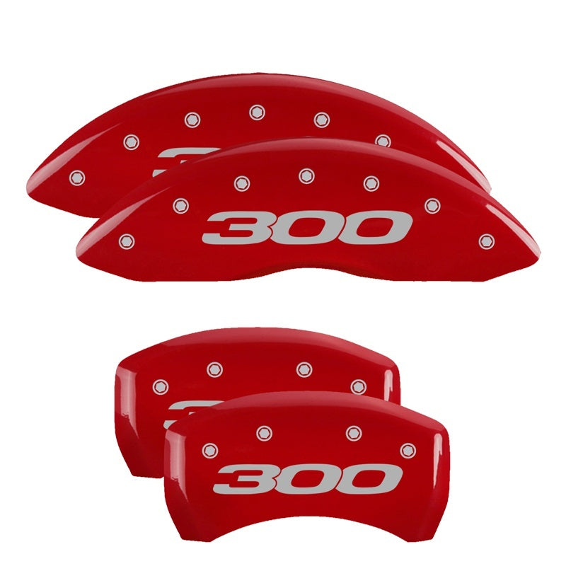 MGP Caliper Covers 4 Logo - MGP 4 Caliper Covers Engraved Front & Rear 300/2017 Red Finish Silver Char 2011 Chrysler 300