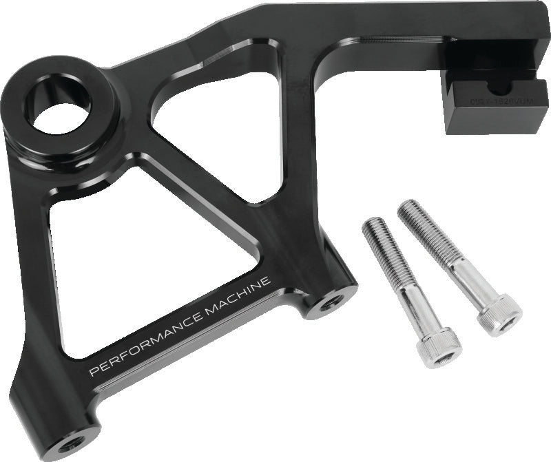 PFM Brake Caliper Brackets - Performance Machine Touring Rear Rad Cal Bracket Assy - Black Ano