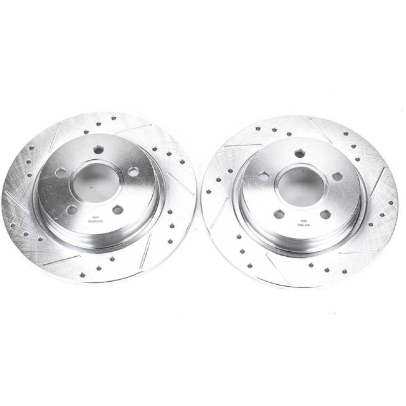 PSB Evolution Drill/Slot Rotor - Power Stop 08-13 Volvo C30 Rear Evolution Drilled & Slotted Rotors - Pair