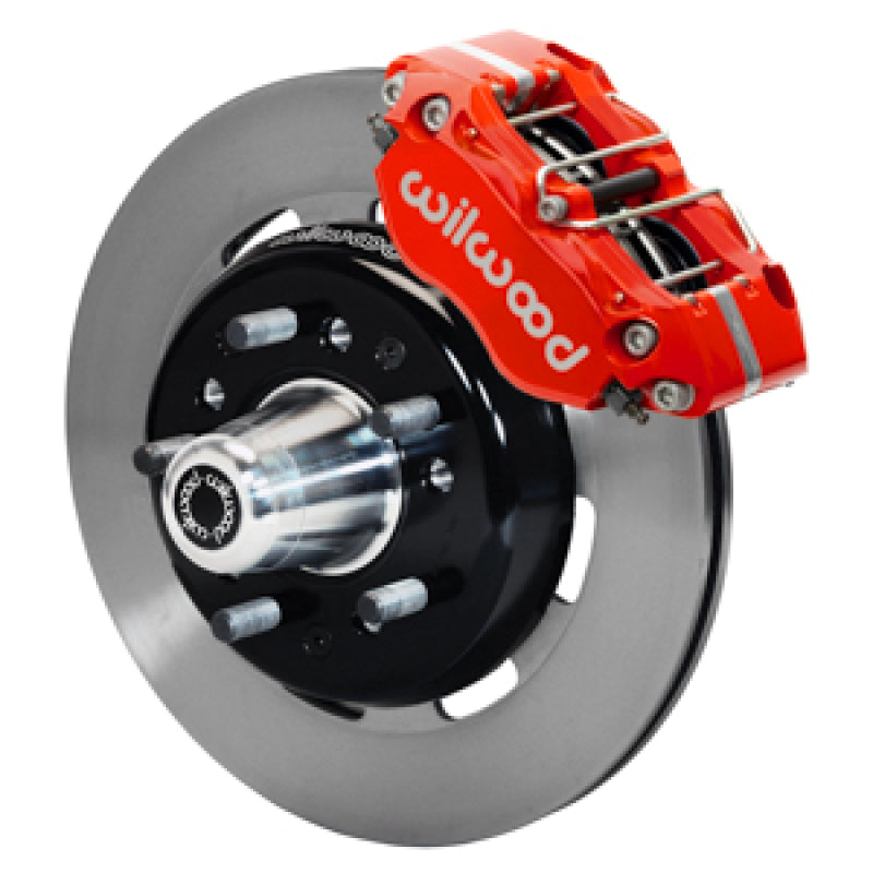 WIL Dynapro Brake Kit - Wilwood 55-57 Chevy Bel Air Dynapro 4 Kit, 5x4.50in/4.75in Hub - Red