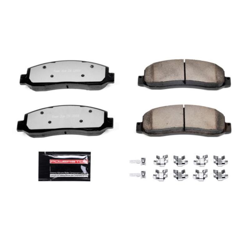 PSB Z36 Truck & Tow Brake Pads - Power Stop 05-08 Ford F-250 Super Duty Front Z36 Truck & Tow Brake Pads w/Hardware