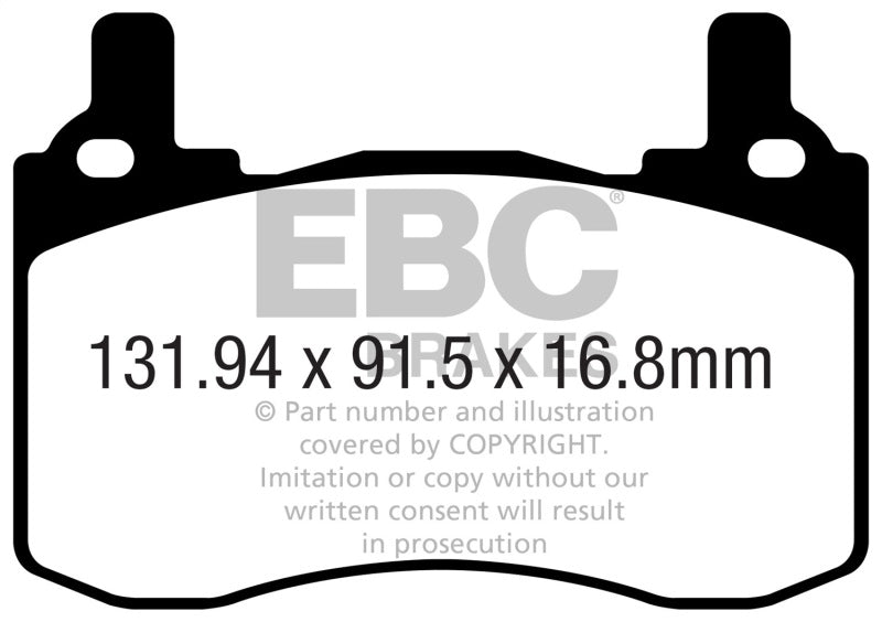 EBC Redstuff Brake Pad Sets - EBC 2017+ Kia Stinger 3.3L Twin Turbo Redstuff Rear Brake Pads