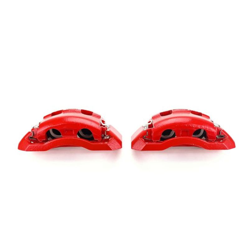 PSB Red Calipers - Power Stop 2007 Ford E-150 Front Red Calipers w/Brackets - Pair