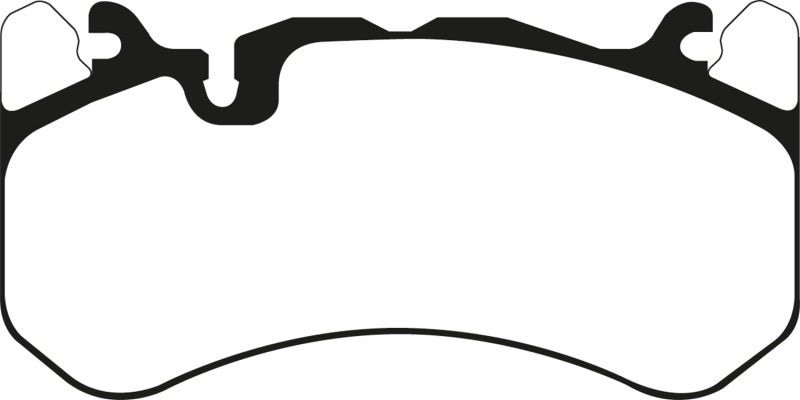 EBC Yellowstuff Brake Pad Sets - EBC 13-14 Audi RS7 4.0TT (w/Cast Iron Rotors & Trapezoid Weights) Yellowstuff Front Brake Pads