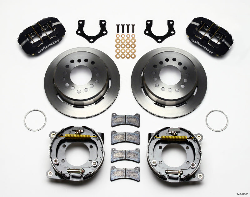 WIL Dynapro Brake Kit - Wilwood Dynapro Low-Profile 11.00in P-Brake Kit Mopar/Dana 2.50in Off w/Snap Ring Bearing