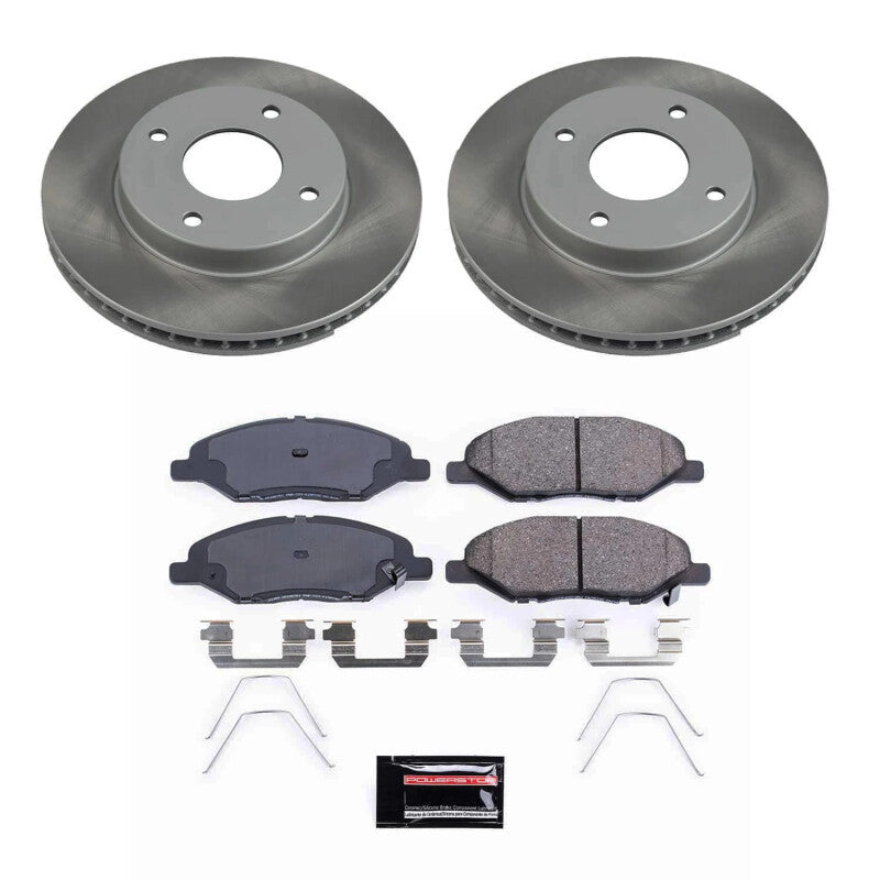 PSB Semi-Coated Rotor Kits - Power Stop 09-11 Nissan Versa Front Semi-Coated Rotor Kit