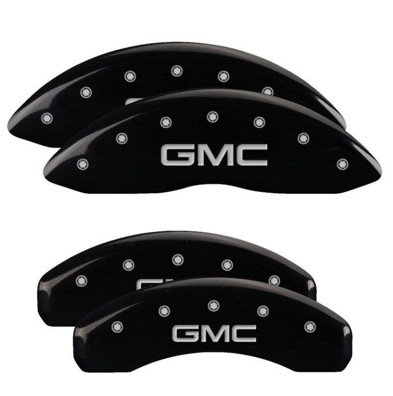 MGP Caliper Covers 4 Logo - MGP 4 Caliper Covers Engraved F&R 21-22 GMC Yukon/XL - GMC Black w/ Silver Characters