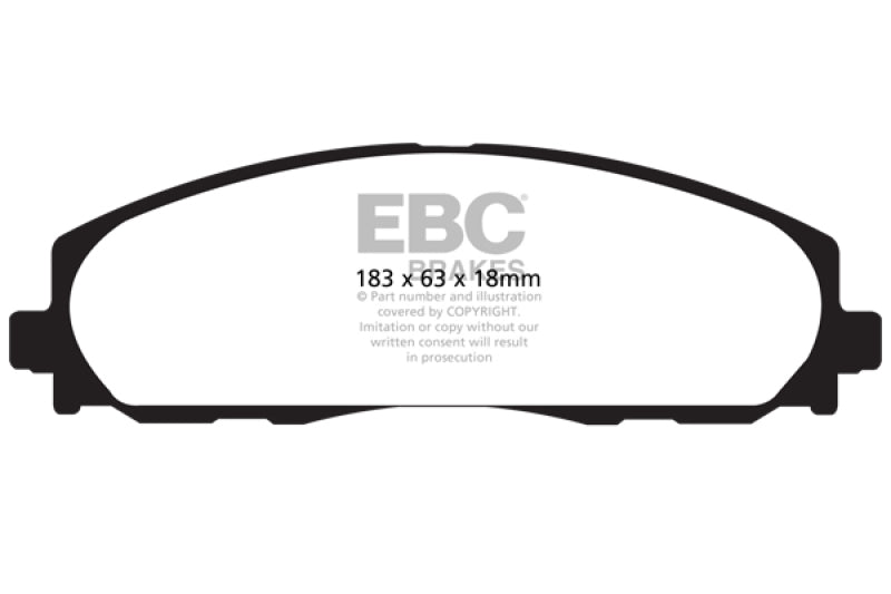 EBC Extra Duty Brake Pad Sets - EBC 2016+ Chrysler Pacifica (Ru) 3.6L Extra Duty Front Brake Pads