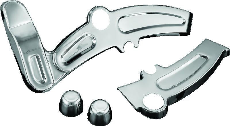 KUR Frame Covers - Kuryakyn Boomerang Frame Covers 08-17 Softails Chrome