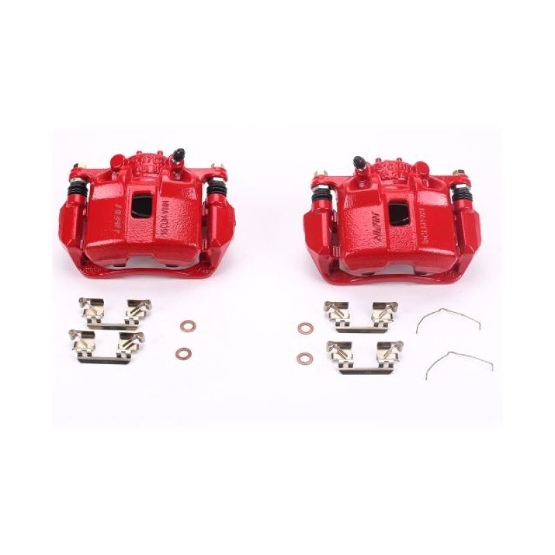 PSB Red Calipers - Power Stop 13-15 Acura ILX Front Red Calipers w/Brackets - Pair