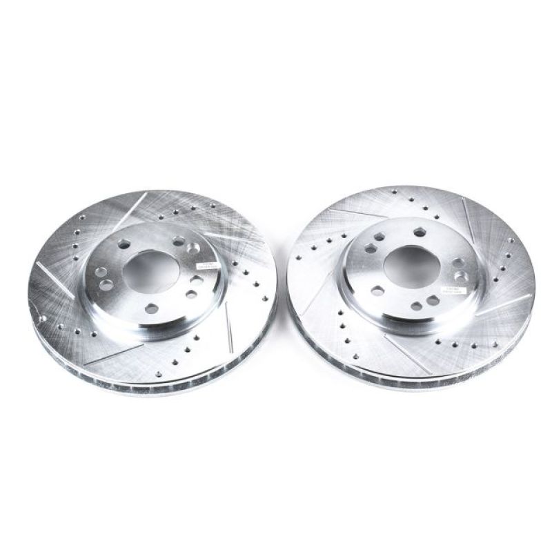 PSB Evolution Drill/Slot Rotor - Power Stop 90-93 Mercedes-Benz 300SL Front Evolution Drilled & Slotted Rotors - Pair