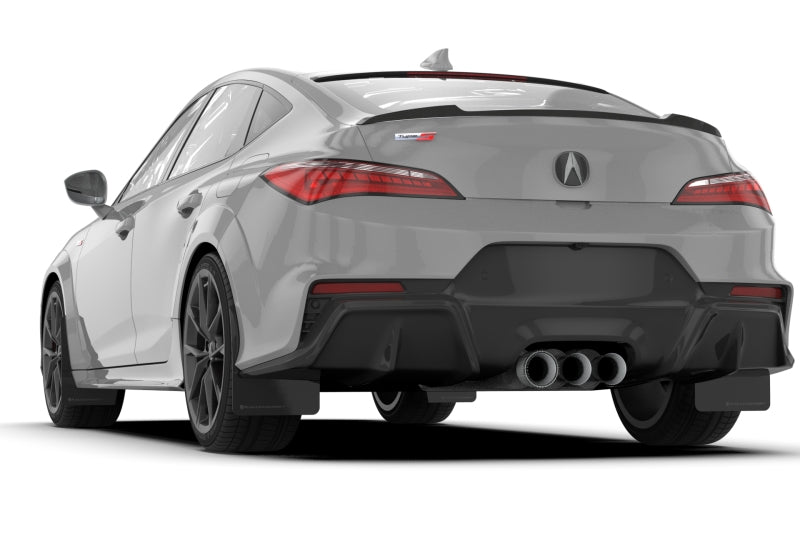 RAL UR Blk Flap/Rd Logo - Rally Armor 23-25 Acura Integra A-Spec Black UR Mud Flap W/Red Logo (No Drilling Req.)