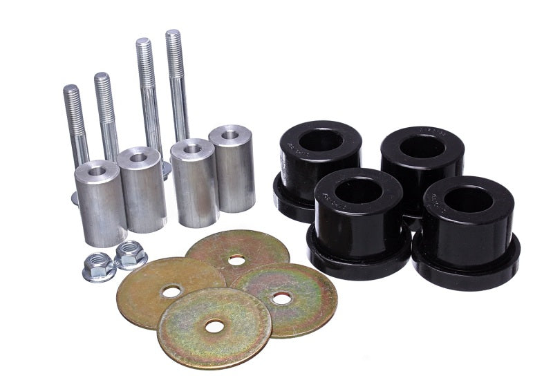 ES Diff Bushings - Black - Energy Suspension 2015 Ford Mustang (Exc Cobra) Black Differential Mount Bushing Set