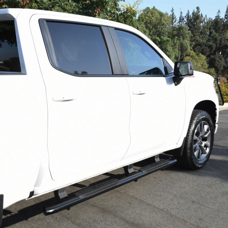 WES Nerf Bars - PRO TRAXX 4 - Westin 2019 Chevrolet Silverado/Sierra 1500 Crew Cab Non LD PRO TRAXX 4 Oval Nerf Step Bars - Black