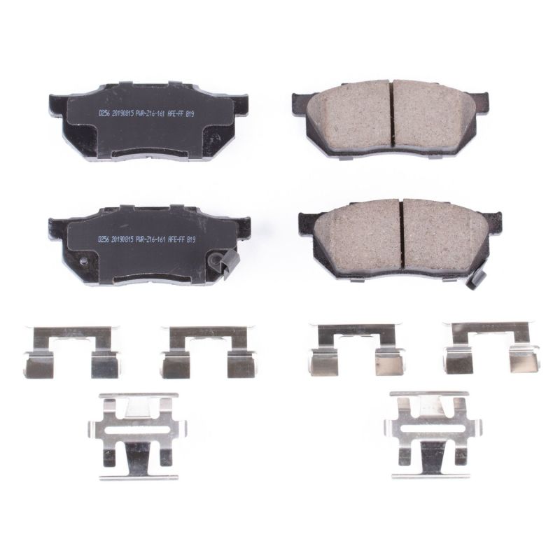 PSB Z17 Evolution Brake Pads - Power Stop 88-91 Honda CRX Front Z17 Evolution Ceramic Brake Pads w/Hardware