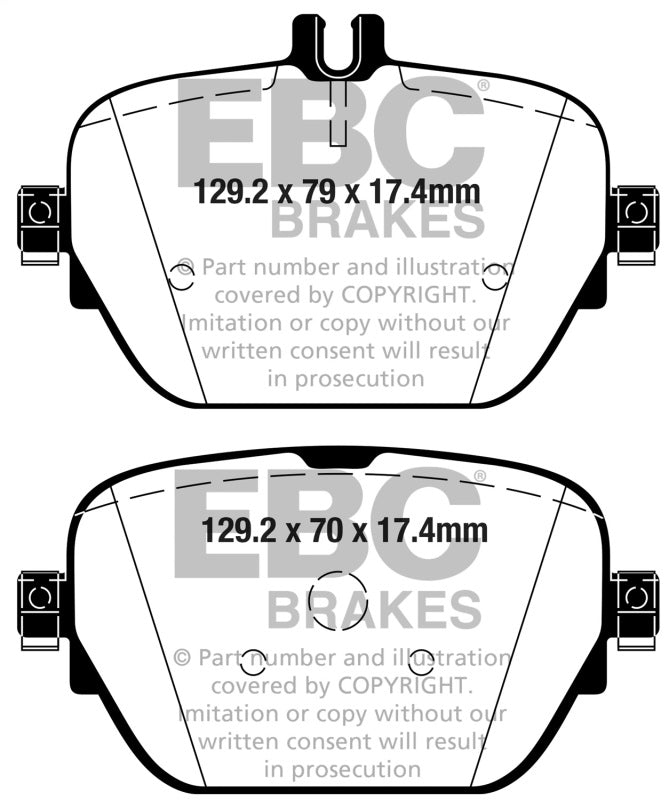 EBC Yellowstuff Brake Pad Sets - EBC 2019+ Mercedes-Benz CLS53 AMG (C257) 3.0L Turbo Yellowstuff Rear Brake Pads