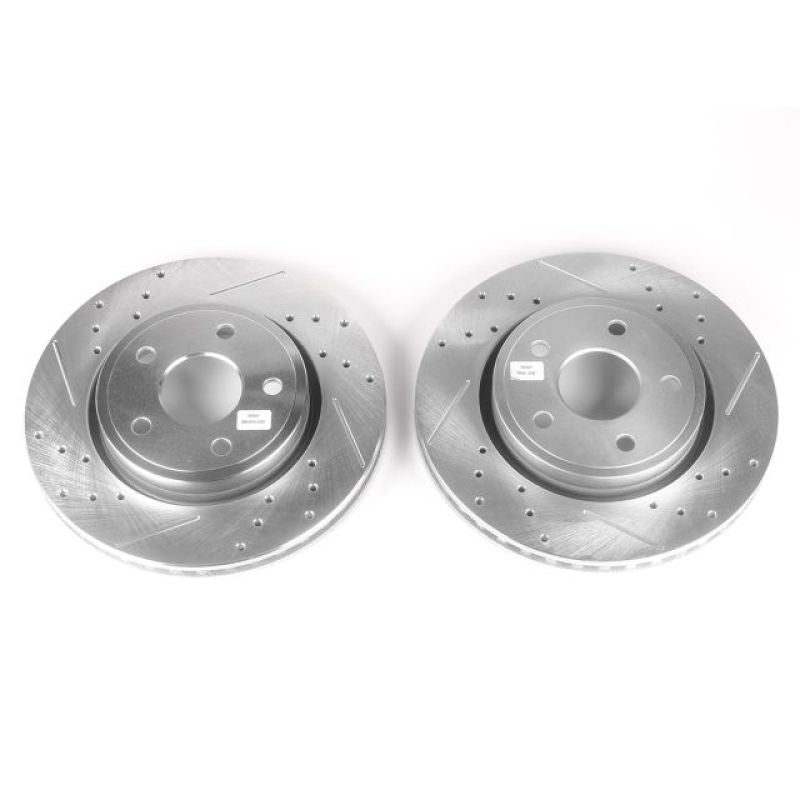 PSB Evolution Drill/Slot Rotor - Power Stop 06-10 Jeep Commander Front Evolution Drilled & Slotted Rotors - Pair