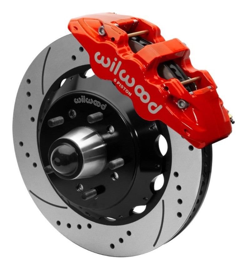 WIL Superlite Brake Kit - Wilwood Forged Narrow Superlite 6R Front Big Brake Kit SRP 14.00in Rotors 67-86 C1500 - Red