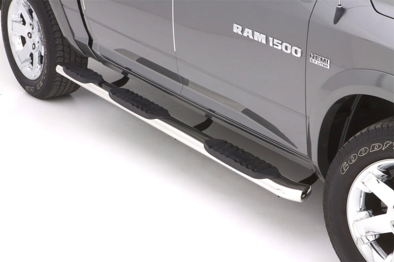 LND Nerf Bars - Polished - Lund 09-17 Dodge Ram 1500 Crew Cab (5.5ft. Bed) 5in. Oval WTW SS Nerf Bars - Polished