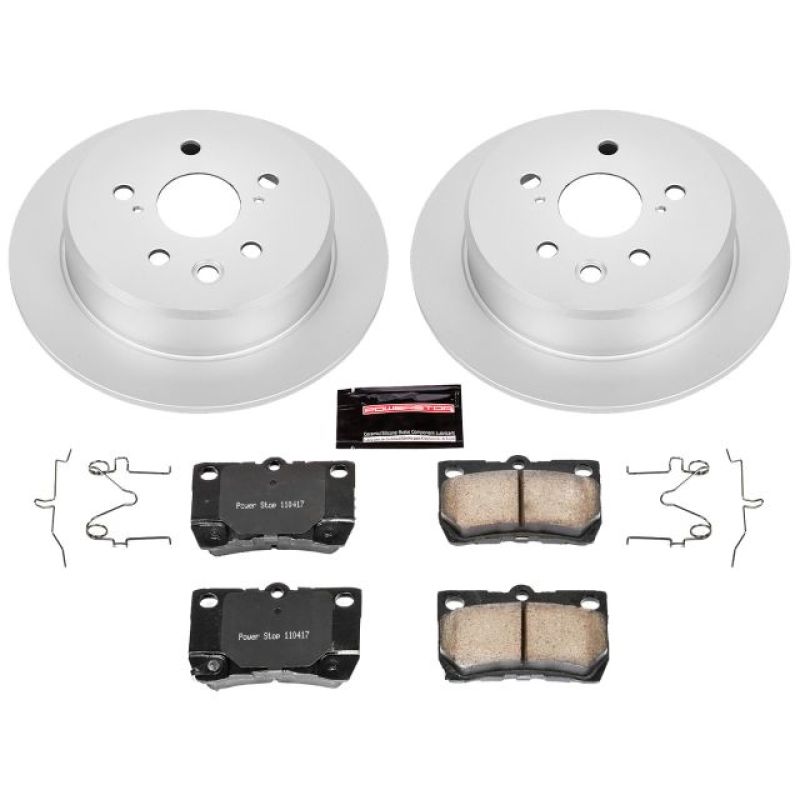PSB Z17 Evolution Coated Kit - Power Stop 06-13 Lexus IS250 Rear Z17 Evolution Geomet Coated Brake Kit