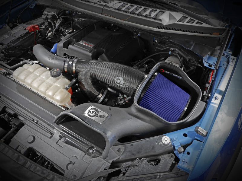 AFE Track Series Intake - aFe 17-20 Ford F-150/Raptor Track Series Carbon Fiber Cold Air Intake System With Pro 5R Filters