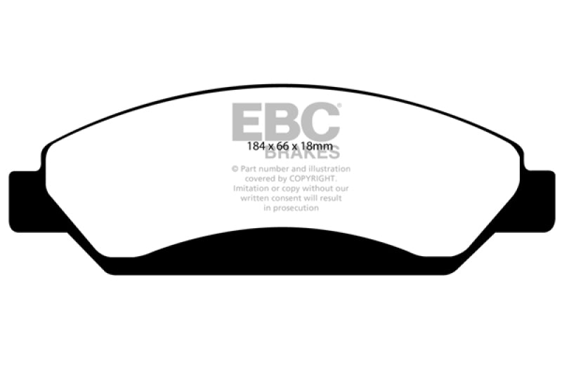 EBC Greenstuff Brake Pad Sets - EBC 07 Cadillac Escalade 6.2 2WD Greenstuff Front Brake Pads