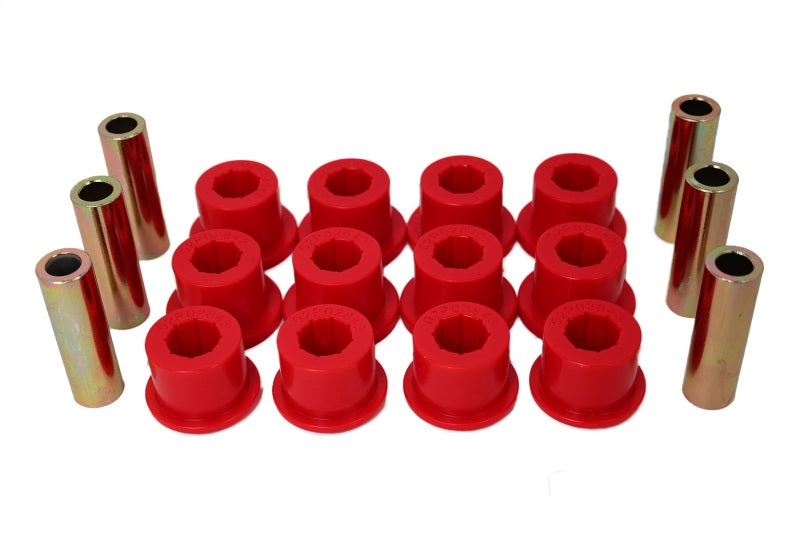 ES Spring/Shackle Bush - Red - Energy Suspension 05-14 Toyota Tacoma Rear Leaf Spring Bushings - Red