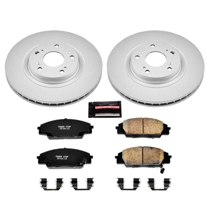 PSB Z17 Evolution Coated Kit - Power Stop 02-06 Acura RSX Front Z17 Evolution Geomet Coated Brake Kit