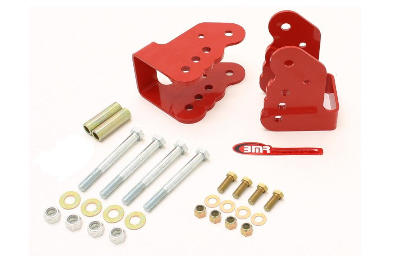 BMR Control Arm Mounts - BMR 78-87 G-Body Bolt-On Control Arm Relocation Brackets - Red