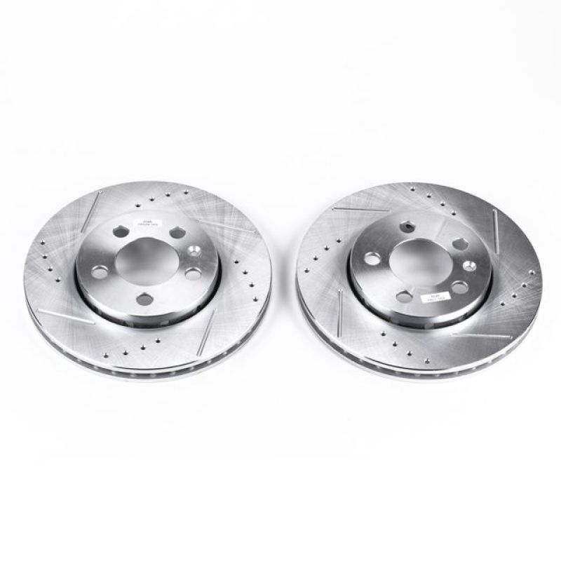 PSB Evolution Drill/Slot Rotor - Power Stop 00-06 Audi TT Quattro Rear Evolution Drilled & Slotted Rotors - Pair
