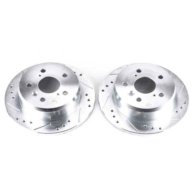 PSB Evolution Drill/Slot Rotor - Power Stop 02-03 Lexus ES300 Rear Evolution Drilled & Slotted Rotors - Pair