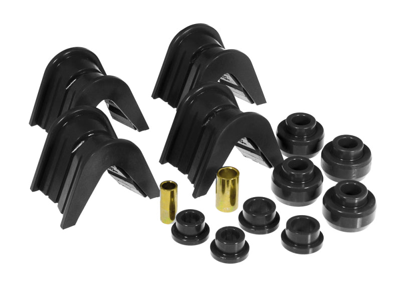 PRO Steering Bushings - Blk - Prothane 66-79 Ford Trucks 14-Piece Bushing Set - 7deg Offset - Black