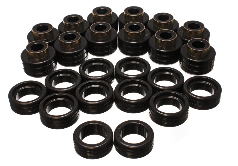 ES Body Mounts - Black - Energy Suspension 92-99 GM Denal XL/Suburban 2WD/Yukon XL 2WD Black Body (Cab) Mount Set